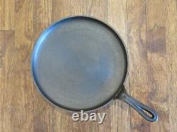 Antique Round Cast Iron Griddle With Gate, Heat Ring and Molder's Marks