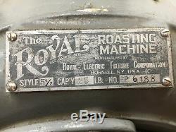 Antique Royal Roaster #5 1/2 Peanuts Coffee 25lb capacity cast iron early 1900s