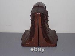 Antique Shriners Bookends, 1920s, Cast Iron, Sphinx, 12lbs