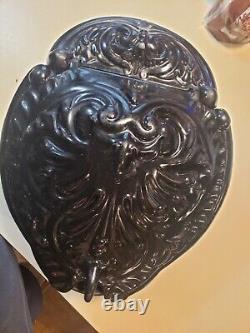 Antique Victorian Cast Iron Fireside Coal Scuttle Bin / 21 Lbs. 18x14x10
