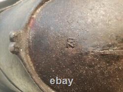 Antique Victorian Cast Iron Fireside Coal Scuttle Bin / 21 Lbs. 18x14x10