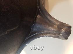 Antique Victorian Cast Iron Fireside Coal Scuttle Bin / 21 Lbs. 18x14x10