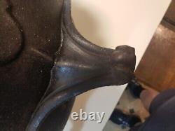 Antique Victorian Cast Iron Fireside Coal Scuttle Bin / 21 Lbs. 18x14x10