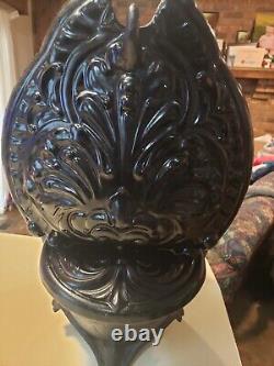 Antique Victorian Cast Iron Fireside Coal Scuttle Bin / 21 Lbs. 18x14x10