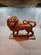 Antique Victorian Heavy Huge Cast Iron Lion Art Statue Sculpture Doorstop 18 Lbs
