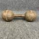 Antique Vintage Cast Iron Dumbbell Round Head Hand Weight Weighs 43.12 Lbs