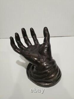 Antique/Vintage Cast Iron Life Size Hand Sculpture - Over 8 lb