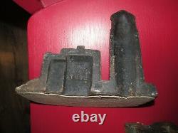 Antique cast iron Lighthouse bookends door stops numbered T698 6.5 6 lbs each