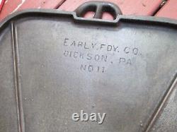 Antique large Early Foundry Company #11 Cast Iron Griddle Dickson PA