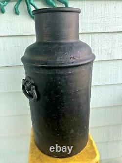 Antique large cast iron 10 Gallon Milk Can Dairy heavy solid 25 lbs 22 NY USA
