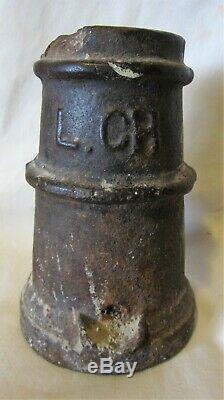 Antique signal cannon cast iron 18-19th century 6-3/4 12 lbs
