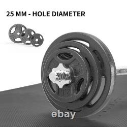 Athletic Works 100LB Black Cast Iron Standard Weight Plate Sets, Used as Both