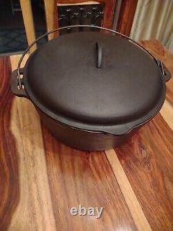 BSR (Birmingham Stove & Range) Cast Iron Dutch Oven with Lid, No. 10, 12 5/8 IN