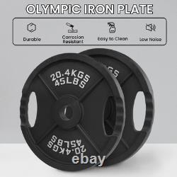 BalanceFrom 245 lbs Cast Iron Olympic Weight Plates Set 2 Plate