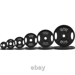 BalanceFrom Cast Iron Olympic 2-Inch Plate Weight Plate, 245 lbs Set