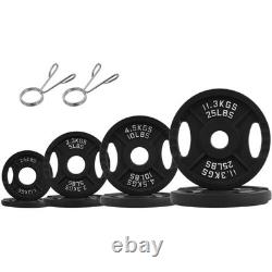 BalanceFrom Cast Iron Olympic 2-Inch Plate Weight Plate, 245 lbs Set