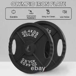 BalanceFrom Cast Iron Olympic 2-Inch Plate Weight Plate, 245 lbs Set