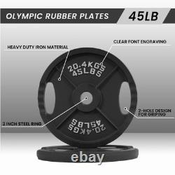 BalanceFrom Cast Iron Olympic 2-Inch Plate Weight Plate, 245 lbs Set