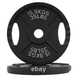 BalanceFrom Cast Iron Olympic 2-Inch Plate Weight Plate, 245 lbs Set