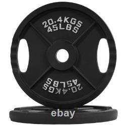 BalanceFrom Cast Iron Olympic 2-Inch Plate Weight Plate, 245 lbs Set