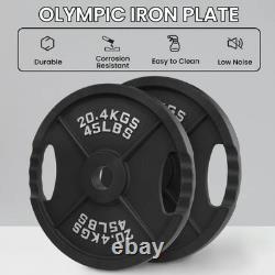 BalanceFrom Cast Iron Olympic 2-Inch Plate Weight Plate, 245 lbs Set, Multiple P