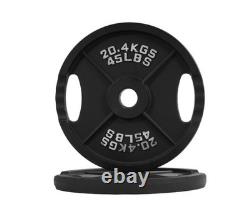 BalanceFrom Cast Iron Olympic 2-Inch Plate Weight Plate, 245 lbs Set, Multiple P