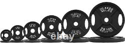 BalanceFrom Cast Iron Olympic 2-Inch Plate Weight Plate 245 lbs Set Multiple Pac