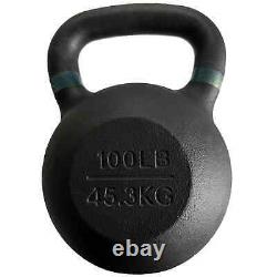 BalanceFrom Powder Coated Cast Iron Kettlebell 100 Lbs Weights Strength Training