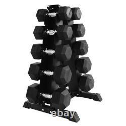 BalanceFrom Signature Alloy Steel 200 lb Rubber Encased Hex Dumbbell Set, Black BalanceFrom Signature Alloy Steel 200 lb Rubber Encased Hex Dumbbell Set, Black