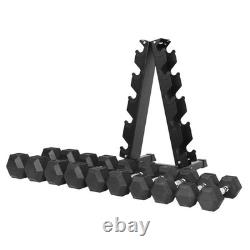 BalanceFrom Signature Alloy Steel 200 lb Rubber Encased Hex Dumbbell Set, Black BalanceFrom Signature Alloy Steel 200 lb Rubber Encased Hex Dumbbell Set, Black