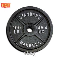 Barbell, 100lb Olympic Cast Iron Weight Plate, Single Brand Sale