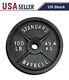 Barbell, 100lb Olympic Cast Iron Weight Plate, Single Free Shipping Z