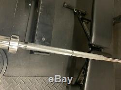 Barbell Olympic Bar Chrome 7ft x 2inch 1200LB capacity! Includes 2 Steel Clips