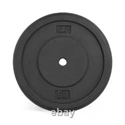 Barbell Standard Cast Iron Weight Plate, 50 Lbs, Gray