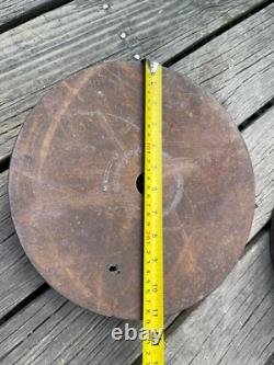 Barbell Vintage Antique CAST IRON Weight Plate Lifting 80lbs 1 opening