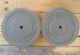 Barbell Weight Plates 50 Lb Pair Standard 1 Silver Cast Iron 100 Lbs Total