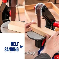 Belt Disc Combo Sander Cast Iron Base Powerful Polisher Grinder Benchtop Sander