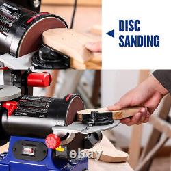 Belt Disc Combo Sander Cast Iron Base Powerful Polisher Grinder Benchtop Sander