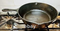 Birmingham Stove & Range #8 Cast Iron Chicken Fryer Pan & Matching Dimpled Lid