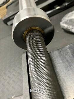 Black Zinc Barbell -Chrome Sleeves! 7ft x 2inch! 1200lb Capacity