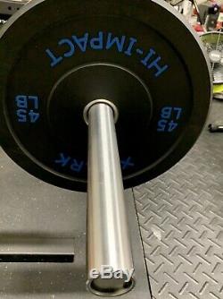 Black Zinc Barbell -Chrome Sleeves! 7ft x 2inch! 1200lb Capacity