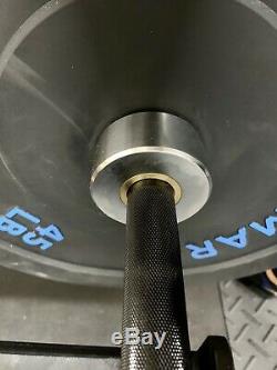 Black Zinc Barbell -Chrome Sleeves! 7ft x 2inch! 1200lb Capacity