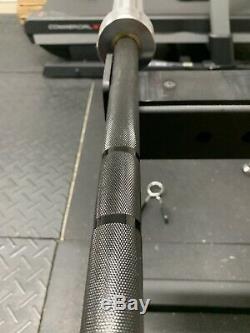 Black Zinc Barbell -Chrome Sleeves! 7ft x 2inch! 1200lb Capacity