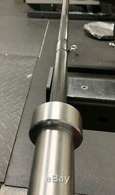 Black Zinc Barbell -Chrome Sleeves! 7ft x 2inch! 1200lb Capacity