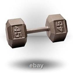 Body-Solid Cast Iron Hexagon Dumbbell, Hand Weights For Men and Women
