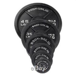 Body-Solid Cast Iron Olympic Weight Set 255lbs OPB255 Plates Only New