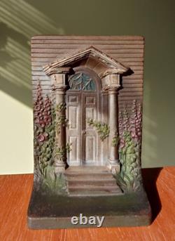 Bradley & Hubbard Bookend Front'Colonial Door' Heavy Cast Iron Metal (Only One)