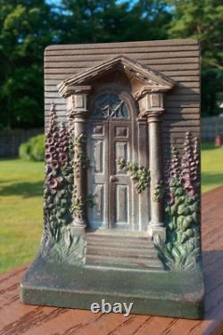 Bradley & Hubbard Bookend Front'Colonial Door' Heavy Cast Iron Metal (Only One)