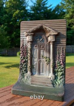 Bradley & Hubbard Bookend Front'Colonial Door' Heavy Cast Iron Metal (Only One)