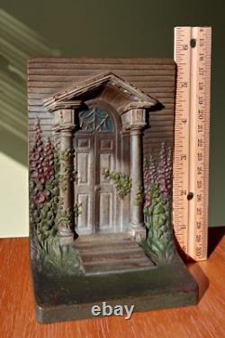 Bradley & Hubbard Bookend Front'Colonial Door' Heavy Cast Iron Metal (Only One)